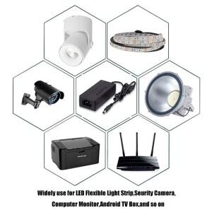 전원 공급 어댑터 LED 스트립 조명 카메라용 스위칭 변압기 잭 DC 48V 2A AC 100-240V to DC 48V 2A 5.5mm