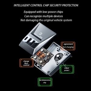 테슬라 모델 3 하이랜드 2024 2025용 확장 도크 90W 고속 충전 중앙 하단 숨김형 시가 라이터 충전기 액세