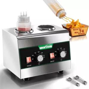 원트조인 전기 소스 워머 디스펜서 조리대 리스 스틸 열 보존 기계 320W 핫 퍼지 나초 치즈 케첩 초콜릿