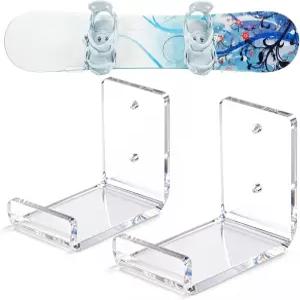 노바브라이트 스케이트보드 벽걸이 스노보드 랙 릴 수평 홀더 스키 수납 걸이로 방과 차고 집 투명