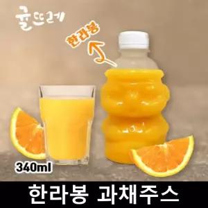 제주도 한라봉 쥬스 감귤 주스 음료 어린이 청소년 가족 어르신 노인 할머니 음료수 간식 340ml 10개입