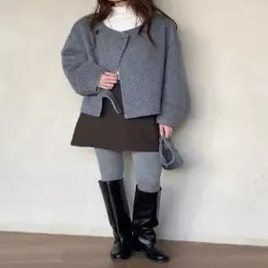 여자 울 모피 코트 더블 CH1