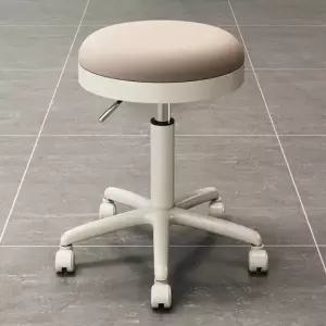 화장대 의자 바퀴 이동형 간이 미용실 손님 스툴 메이크업 휠 공식 표준 구성 오프화이트