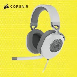 커세어 게이밍 헤드셋 가벼운 메모리폼 이어컵 7.1채널 화이트