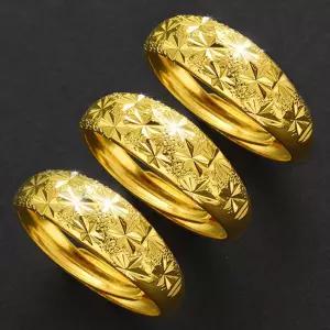 여성 18K 압축 도금 반지 변색없는 라운드어스