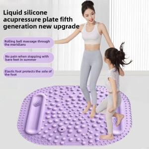 두꺼운 액체 실리콘 발 단계 지압 플레이트 5 세대 업그레이드 스포츠 더블 마사지 볼