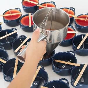 스테인레스 스틸 팬케이크 반죽 디스펜서 깔때기 스탠드 포함 적합 타코야키 베이커리 요리 도구