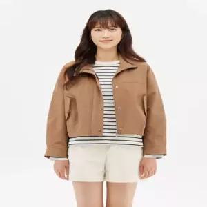 [매장정품} TOPTEN 탑텐 여성) 하이넥 오버핏 블루종 점퍼MSE4JP2001