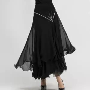 차밍 롱 캉캉 스커트 왈츠 자이브 차차차 밸리 사교댄스복 치마