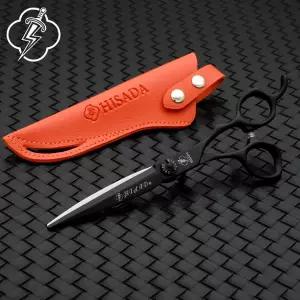 호환 HISADA 하이엔드 이발사 전문 미용사 가위 6.0 7.0 고급 검정색 코팅 가위 VG10 코발트 강