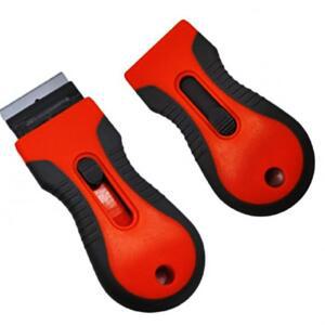 [2개구성] 휴대용 헤라 끌 오렌지 청소 주방 스크레퍼 베이킹 창 제거 바닥 다용도 칼 스티커 AWFHBPWI