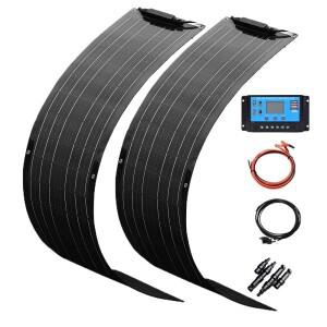 XINPUGUANG 100W 유연한 태양 전지판 단결정 실리콘 50W 와트 보트 자동차 캠핑카 요트 12v/24V 배터리 충