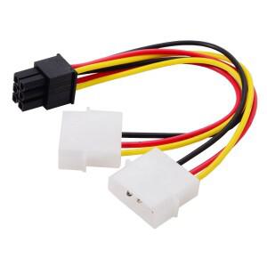 8인치 ATXP4EXT ATX 12V 4핀 수컷에서 6핀 8핀 암컷 PC CPU 전원 연장 코드 커넥터 어댑터
