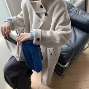 여자 울 코트 모피 더블 CH1