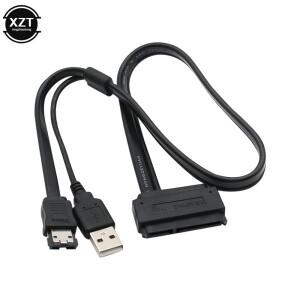 HDD 드라이버 노트북 용 eSATA 데이터 USB 전원 케이블 어댑터 변환기에 50cm 하드 디스크 22Pin