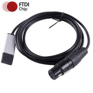 FTDI 직렬 DMX 제어 어댑터 컨버터  DJ 무대 조명  회전 케이블  USB DMX512 RS485
