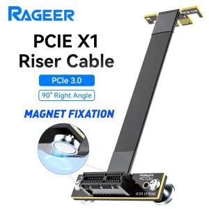 RAGEER PCIe 3.0 x1 - M.2 NVMe 어댑터  10cm 90도 케이블  사운드 카드 및 라이저 호환
