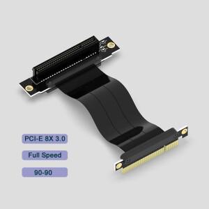 PCI Express 8X 어댑터 라이저 카드 90도 컨버터 (서버 섀시 컴퓨터용) 3.0 X8 TO 1X 90-90