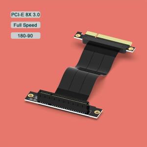 PCI Express 8X 어댑터 라이저 카드 90도 컨버터 (서버 섀시 컴퓨터용) 3.0 X8 TO 1X 180-90