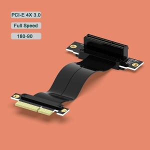 PCI 익스프레스 4X 어댑터 라이저 카드 90도 컨버터 서버 섀시 컴퓨터용 3.0 X4 TO 1X 180-90
