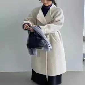 여성 울 오피스룩 코트 인생 더블 모피 CH1