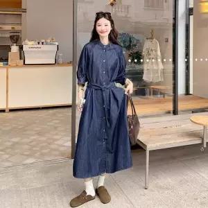 청 원피스 치마 여친 빈티지 가을 셔츠 슬림핏 청치마 프렌치 CH3