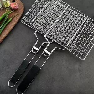 바베큐 생선 직화구이 양면 스텐 석쇠 그릴 석쇠 그릴