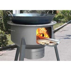 가마솥 화덕 드럼통 아궁이 장작 이동식 철제 두꺼운 일체형 캠핑 대형 화로 난로 야외