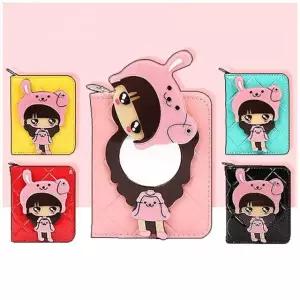 깜찍 바니걸 거울반지갑 학생지갑 소녀지갑 반지갑 여성지갑 학생카드지갑