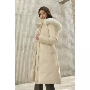 {매장정품} 피에이티 25 FW 신상 여성 안사시 폭스퍼 롱 구스 점퍼 1L-82041 1287879