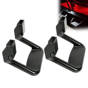 룰라인 블랙 파우더 코팅 트럭 유니버설 사이드 스텝 세트 - 장착 브래킷이 있는 2피스(1쌍) 쉐보레(쉐보레), 포드, 도요타, GMC, 닷지 RAM 및 지프 트럭과 호환 가능