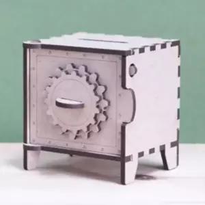 [문구/오피스] 비밀 금고 모형 조립 저금통 미니 나무 만들기