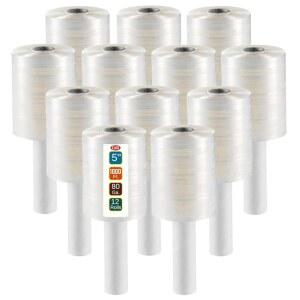 12 팩 산업용 강도 미니 핸드 스트레치 랩 5