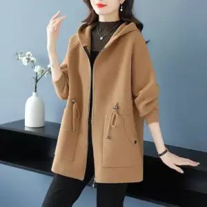 하프 모직 겨울 후드 여성코트 밍크촉감 F/W 코트 오버핏 MF3