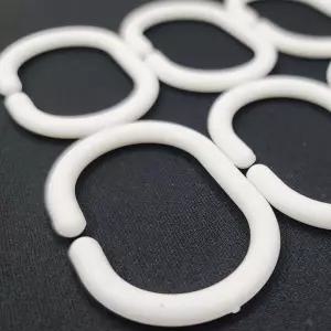 플라스틱 화이트 커튼고리 C형 커튼링 커튼부자재 커튼레일 c형커튼링