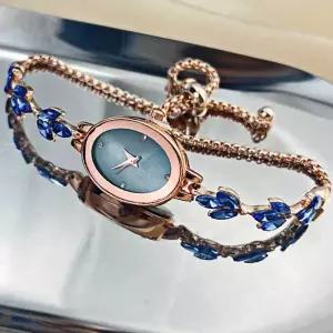 손목시계 슬라이드 여성용 블루 여자 악세사리