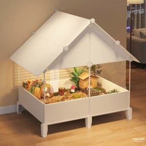 대형 햄스터 기니피그 기니피그집 실내 햄스터집 나무 케 이중 캐비닛