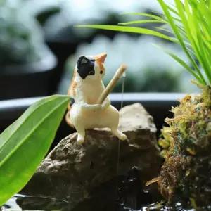 낚시하는 고양이 어항 피규어 장식 5종세트