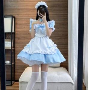 앨리스 프레 의류 컨셉 이상한나라의 메이드복 촬영 할로윈 드레스 졸업사진