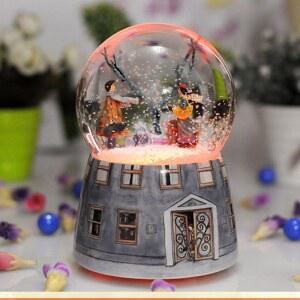 오르골 겨울연가 지미리아오 태엽판 음악자동 반짝이 내장 내전 32곡 소품