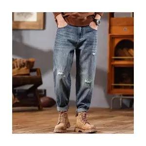 빈티지 남사친 편한 배기핏 청바지 찢어진 스트레이트 테이퍼드 배기 C06Z19 SPO마켓1