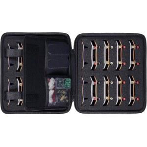 36PCS 핑거보드용 Aenllosi 하드 케이스, 미니 핑거 스케이트보드 장난감용 대용량 홀더, 그립 테이프, 베어링 휠, 트럭 및 데크와 호환(블랙, 케이스 전용)