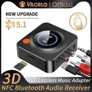 NFC Bluetooth 오디오 수신기 3.5mm AUX RCA 3D 서라운드 스테레오 음악 무선 어댑터 지원 차량용 키트 스