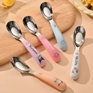 산리오 캐릭터즈 스텐 유치원 수저 3P 어린이집 스푼 산리오숟가락