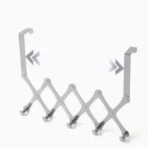 [생활] 도어행거 후크 5구 문 자바라 옷걸이 모자 가방 실버