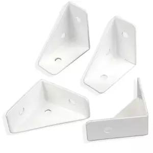 단품1개 화이트 철제 삼각 브라켓 가구 다리 고정 보 화이트삼각브라켓