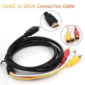 1.5M 1080P HDMI-3 RCA 비디오 오디오 호환 케이블 AV 코드 변환 어댑터 TV 셋톱박스 DVD 노트북용