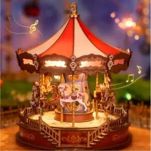 회전목마 음악 조명 장식 오르골 음악조명 뮤직박스 DIY