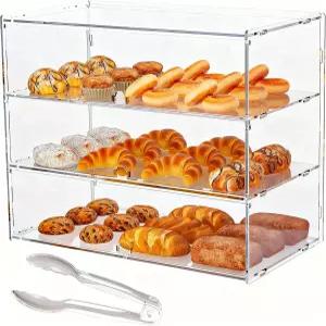 시티조이 3단 상업용 베이커리 진열 케이스 19.49인치 x 14.96인치 10.23인치 페이스트리 조리대 진열장 빵