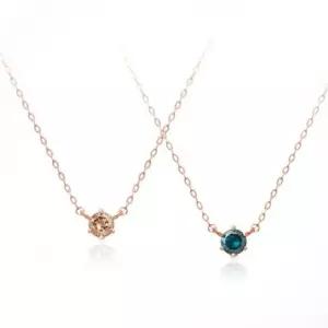 14K 로즈골드 아이리스 1부 다이아몬드 목걸이 금 목걸이 다이아 1부 몬드 기념일선물